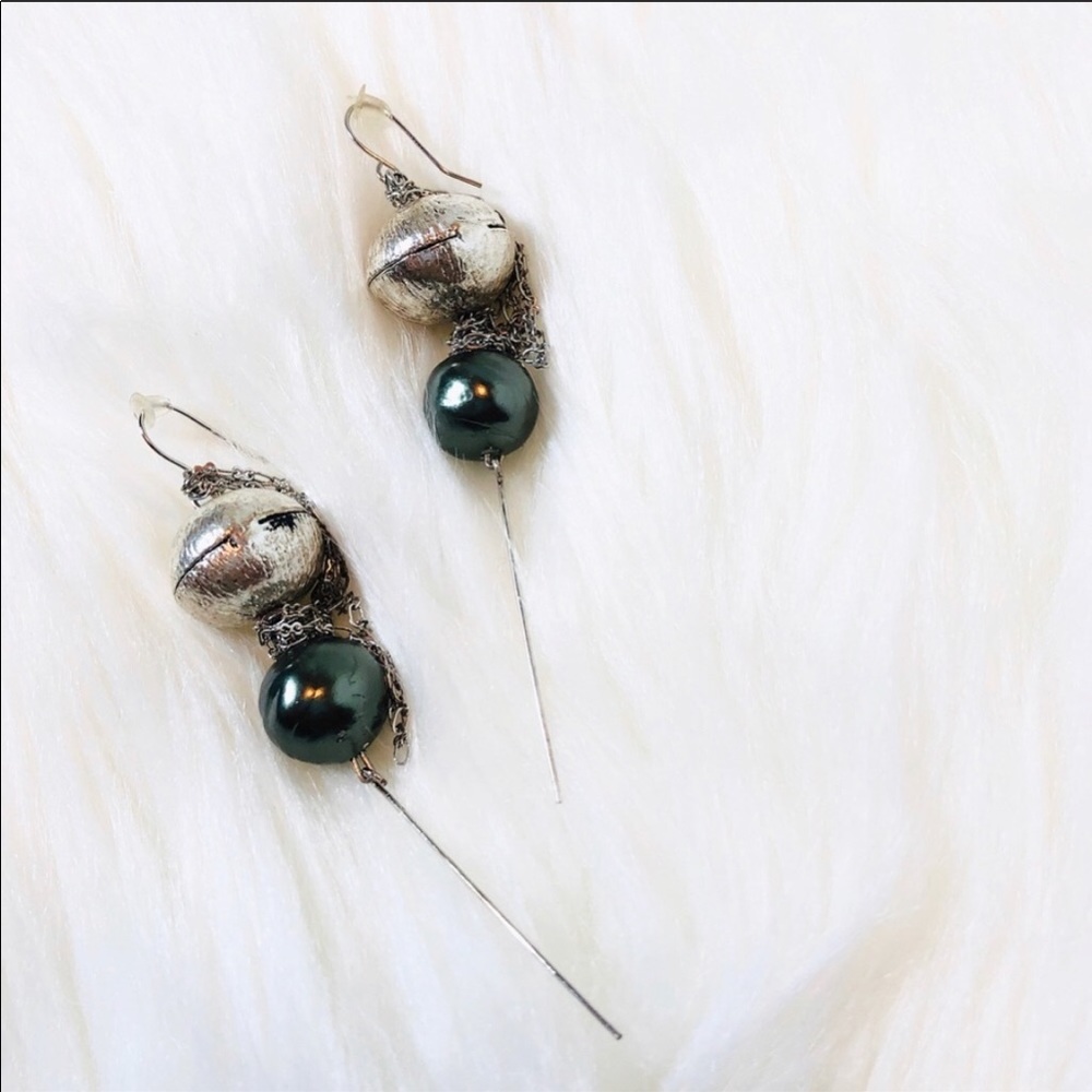 Sterling Silver Pearl Drop Earrings